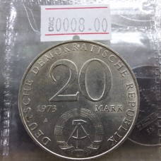 Germany GDR 20 Mark Otto Grotewohl Commemorative Coin – 1973